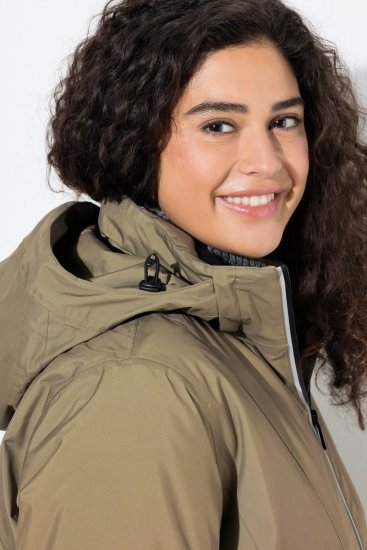 Ulla Popken 844034 Funkcinė striukė Chaki - Striukės - Didelių dydžių striukės moterims