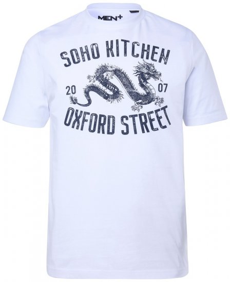 Men+ 298 Marškinėliai Soho Kitchen Balta - Marškinėliai - Marškinėliai - 2XL-14XL
