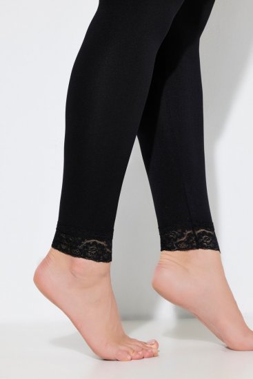 Ulla Popken 844563 Pėdkelnių tamprės Juoda - Pėdkelnės & kojinės - 