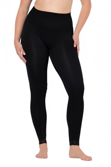 Ulla Popken 844563 Pėdkelnių tamprės Juoda - Pėdkelnės & kojinės - 