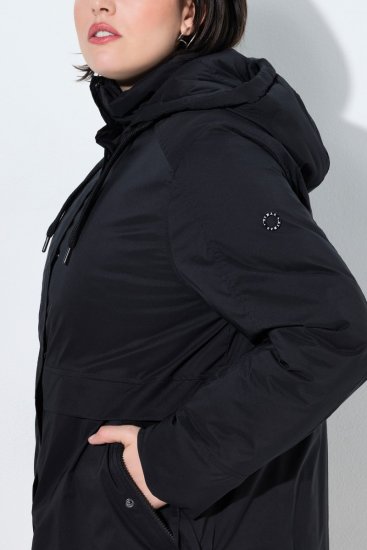 Ulla Popken 845111 Parka Juoda - Paltai - Didelių dydžių paltai moterims