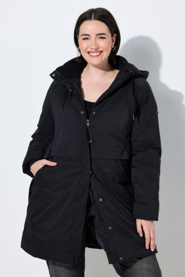 Ulla Popken 845111 Parka Juoda - Paltai - Didelių dydžių paltai moterims