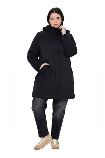 Ulla Popken 845111 Parka Juoda - Paltai - Didelių dydžių paltai moterims
