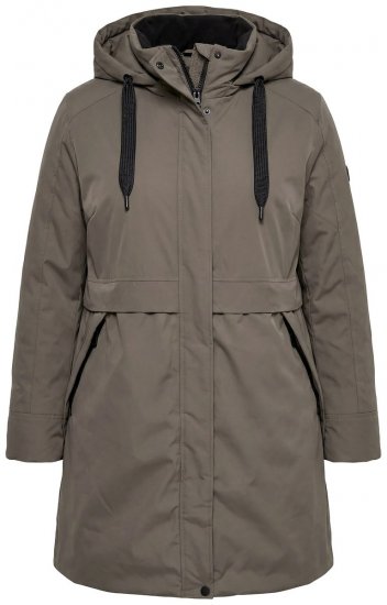 Ulla Popken 845111 Parka Tamsiai žalia - Paltai - Didelių dydžių paltai moterims