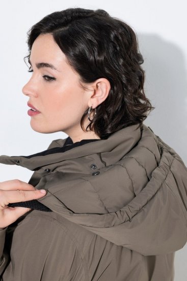 Ulla Popken 845111 Parka Tamsiai žalia - Paltai - Didelių dydžių paltai moterims
