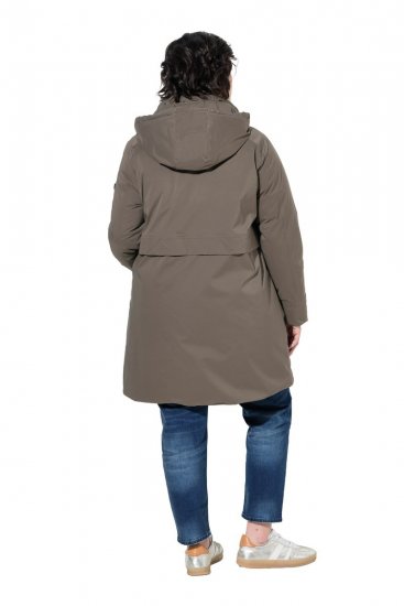 Ulla Popken 845111 Parka Tamsiai žalia - Paltai - Didelių dydžių paltai moterims