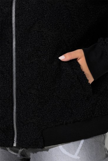 Ulla Popken 845262 Teddy striukė Juoda - Striukės - Didelių dydžių striukės moterims