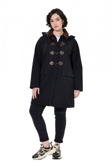 Ulla Popken 846278 Softshell paltas Juoda - Paltai - Didelių dydžių paltai moterims
