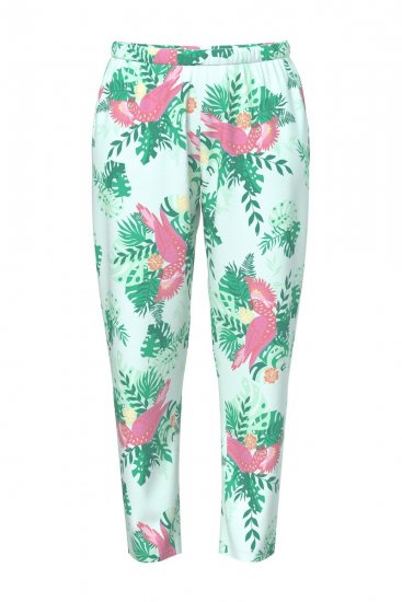 Ulla Popken 846971 Pižama su raštu Šviesiai žalia - Pižama/Loungewear - 