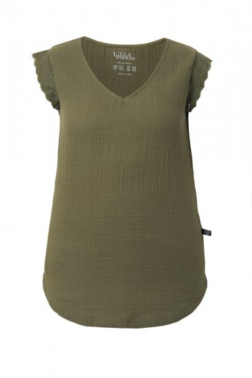 Ulla Popken 848131 Pižama su nėriniais Alyvuogių žalia - Pižama/Loungewear - 