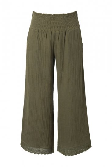 Ulla Popken 848131 Pižama su nėriniais Alyvuogių žalia - Pižama/Loungewear - 
