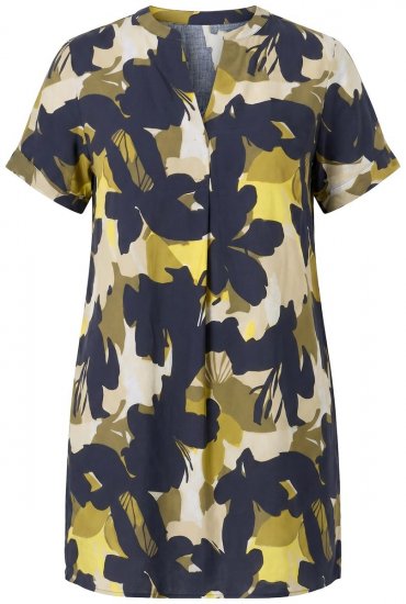 Ulla Popken 848710 Gėlėta suknelė su kišenėmis Tamsiai mėlyna - Suknelės - Suknelės visiems dydžiams