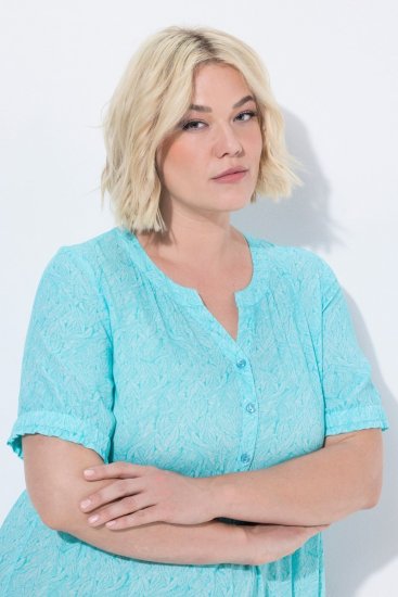 Ulla Popken 848724 Raštuota suknelė su volanais Turkio - Suknelės - Suknelės visiems dydžiams