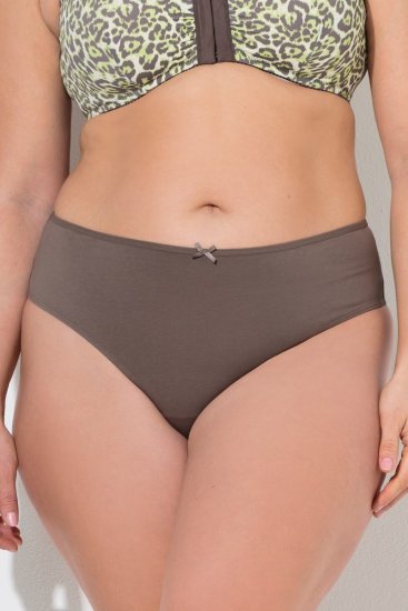 Ulla Popken 848826 Stringai su gyvūnų raštu 3 vnt. Taupe - Kelnaitės - 