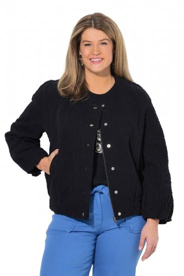 Ulla Popken 848940 Bomber striukė Juoda - Striukės - Didelių dydžių striukės moterims