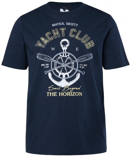 Men+ 958 Marškinėliai Yacht Club Tamsiai mėlyna - Marškinėliai - Marškinėliai - 2XL-14XL