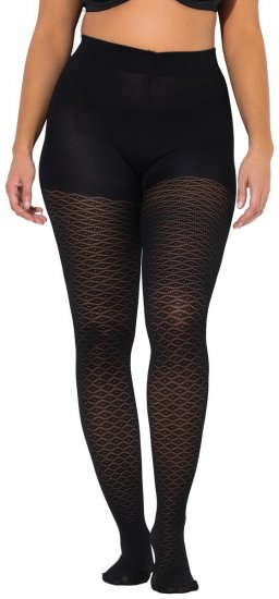 Ulla Popken 849050 Languotos pėdkelnės Juoda - Pėdkelnės & kojinės - 