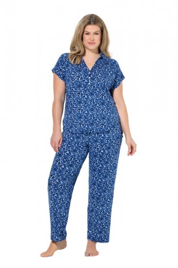 Ulla Popken 849144 Pižama su gyvūnų raštu Tamsiai mėlyna - Pižama/Loungewear - 