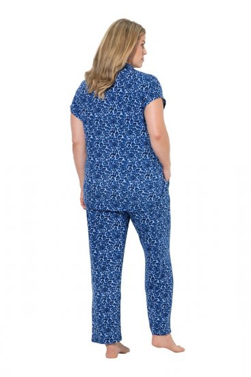 Ulla Popken 849144 Pižama su gyvūnų raštu Tamsiai mėlyna - Pižama/Loungewear - 