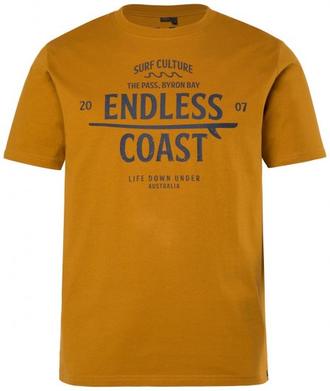 Men+ 448 Marškinėliai Endless Coast Šviesi lazdyno riešutų - Marškinėliai - Marškinėliai - 2XL-14XL