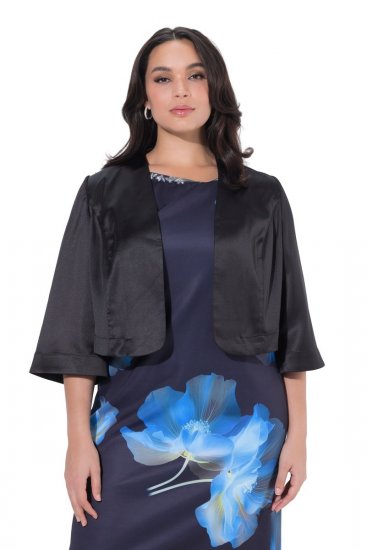 Ulla Popken 849457 Bolero Juoda - Bolero švarkeliai - 