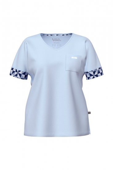 Ulla Popken 849850 Pižama su langeliais Šviesiai mėlyna - Pižama/Loungewear - 