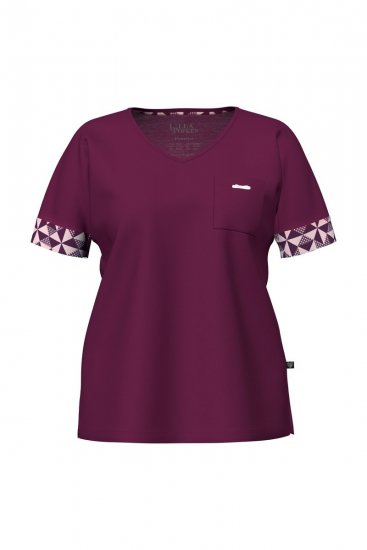 Ulla Popken 849850 Pižama su langeliais Uogų raudona - Pižama/Loungewear - 