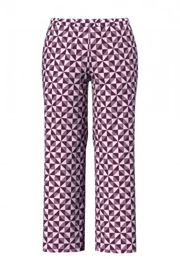 Ulla Popken 849850 Pižama su langeliais Uogų raudona - Pižama/Loungewear - 