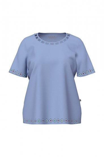 Ulla Popken 850045 Pižama trumpomis rankovėmis Šviesiai mėlyna - Pižama/Loungewear - 