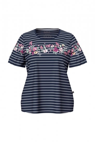 Ulla Popken 850403 Pižama su gėlių raštu Tamsiai mėlyna - Pižama/Loungewear - 