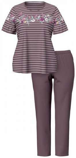 Ulla Popken 850403 Pižama su gėlių raštu Ruda - Pižama/Loungewear - 