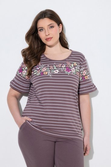Ulla Popken 850403 Pižama su gėlių raštu Ruda - Pižama/Loungewear - 