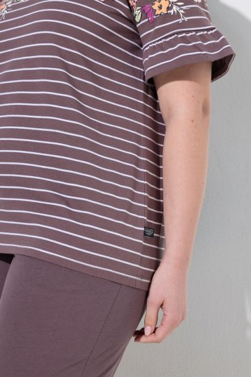 Ulla Popken 850403 Pižama su gėlių raštu Ruda - Pižama/Loungewear - 
