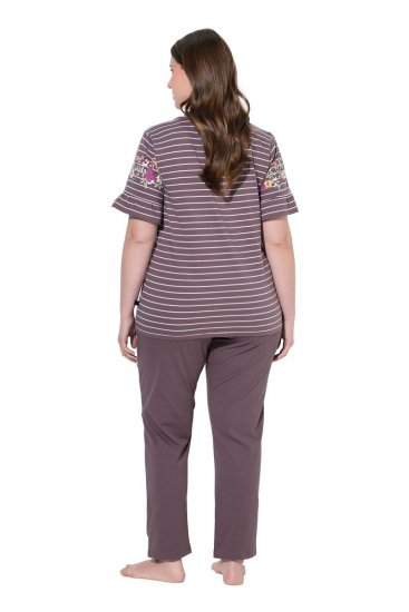 Ulla Popken 850403 Pižama su gėlių raštu Ruda - Pižama/Loungewear - 