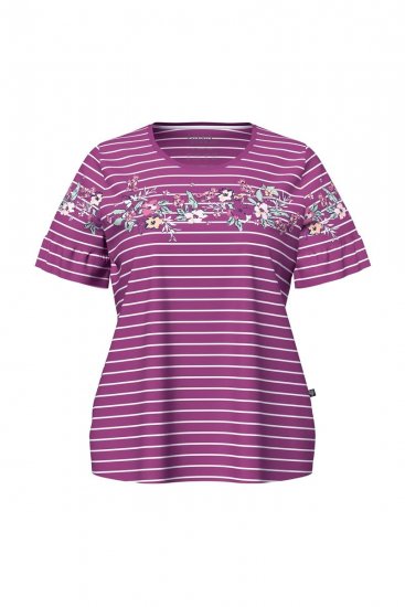 Ulla Popken 850403 Pižama su gėlių raštu Violetinė - Pižama/Loungewear - 