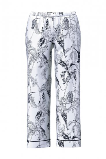 Ulla Popken 850441 Pižama su raštu Kreminė balta - Pižama/Loungewear - 