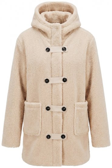 Ulla Popken 850589 Teddy striukė Kreminė balta - Striukės - Didelių dydžių striukės moterims
