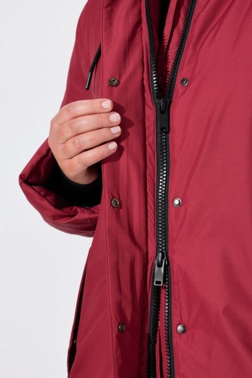 Ulla Popken 850794 Funkcinis paltas Raudona - Paltai - Didelių dydžių paltai moterims