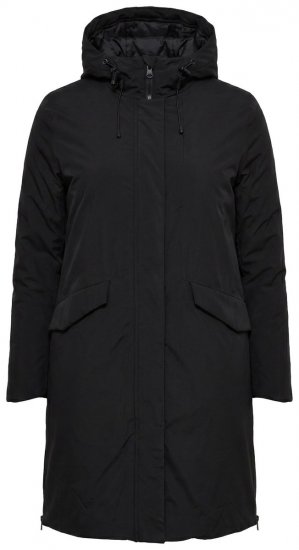 Ulla Popken 850806 Funkcinis paltas Juoda - Paltai - Didelių dydžių paltai moterims
