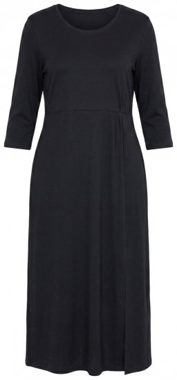 Ulla Popken 850910 Maxi suknelė su 3/4 rankovėmis Juoda - Maxi suknelės - Maxi suknelės didesniems dydžiams