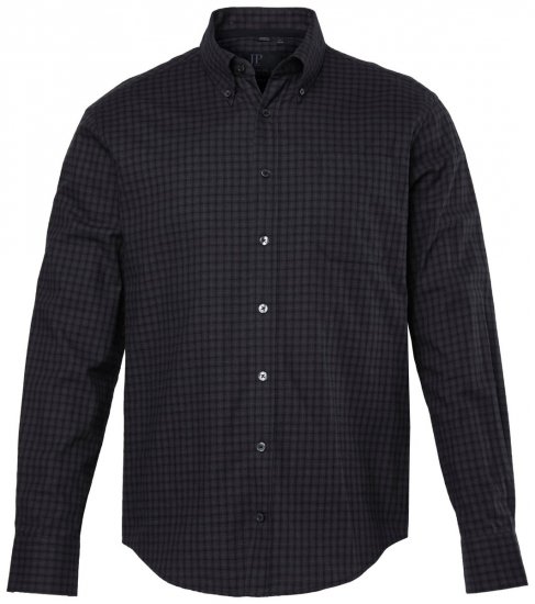 JP1880 850950 Languoti flaneliniai marškiniai ilgomis rankovėmis Juoda TALL - TALL marškiniai - TALL marškiniai aukštiems vyrams