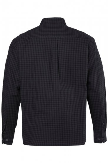 JP1880 850950 Languoti flaneliniai marškiniai ilgomis rankovėmis Juoda TALL - TALL marškiniai - TALL marškiniai aukštiems vyrams