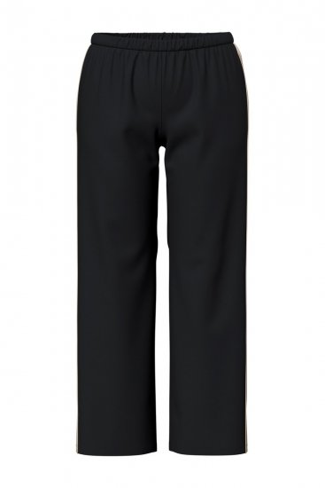 Ulla Popken 851245 Pižama su juostelėmis Juoda - Pižama/Loungewear - 