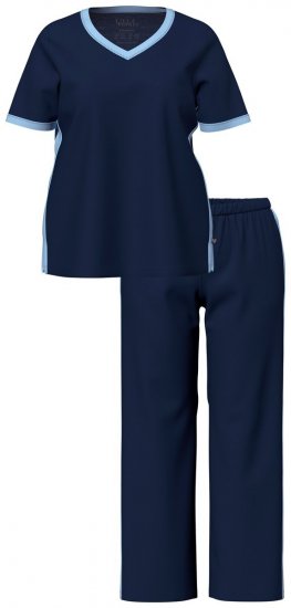 Ulla Popken 851245 Pižama su juostelėmis Tamsiai mėlyna - Pižama/Loungewear - 
