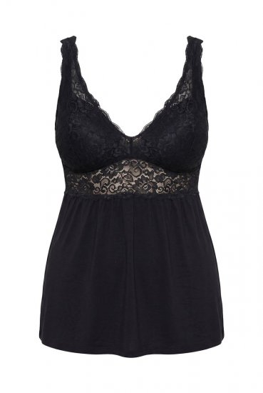 Ulla Popken 851693 Pižama Juoda - Pižama/Loungewear - 