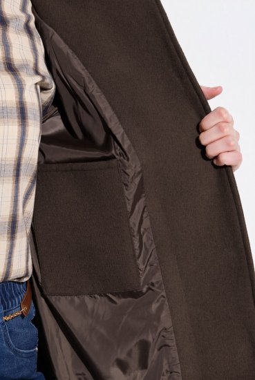 Ulla Popken 851803 Duffle paltas Tamsiai ruda - Paltai - Didelių dydžių paltai moterims