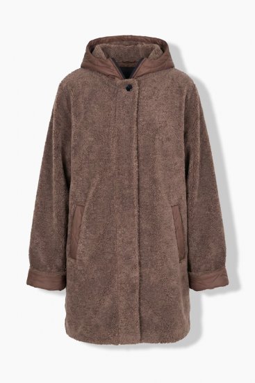 Ulla Popken 851809 Teddy striukė Šviesiai ruda - Striukės - Didelių dydžių striukės moterims