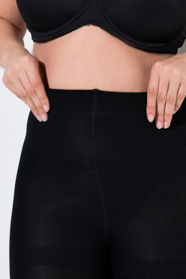 Ulla Popken 852349 Taškuotos pėdkelnės Juoda - Pėdkelnės & kojinės - 