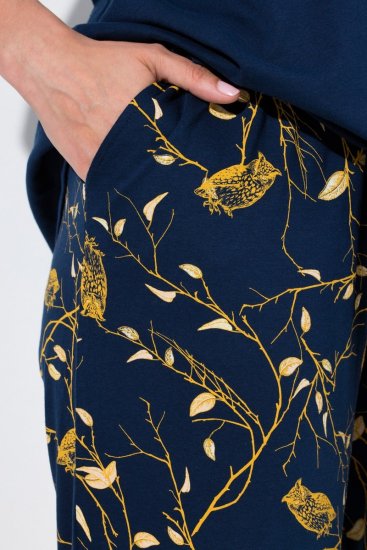 Ulla Popken 852577 Pižama su raštu Tamsiai mėlyna - Pižama/Loungewear - 