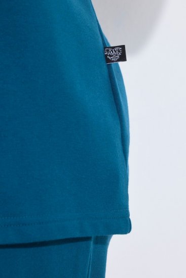 Ulla Popken 852710 Namų megztinis ilgomis rankovėmis Petrolio - Pižama/Loungewear - 